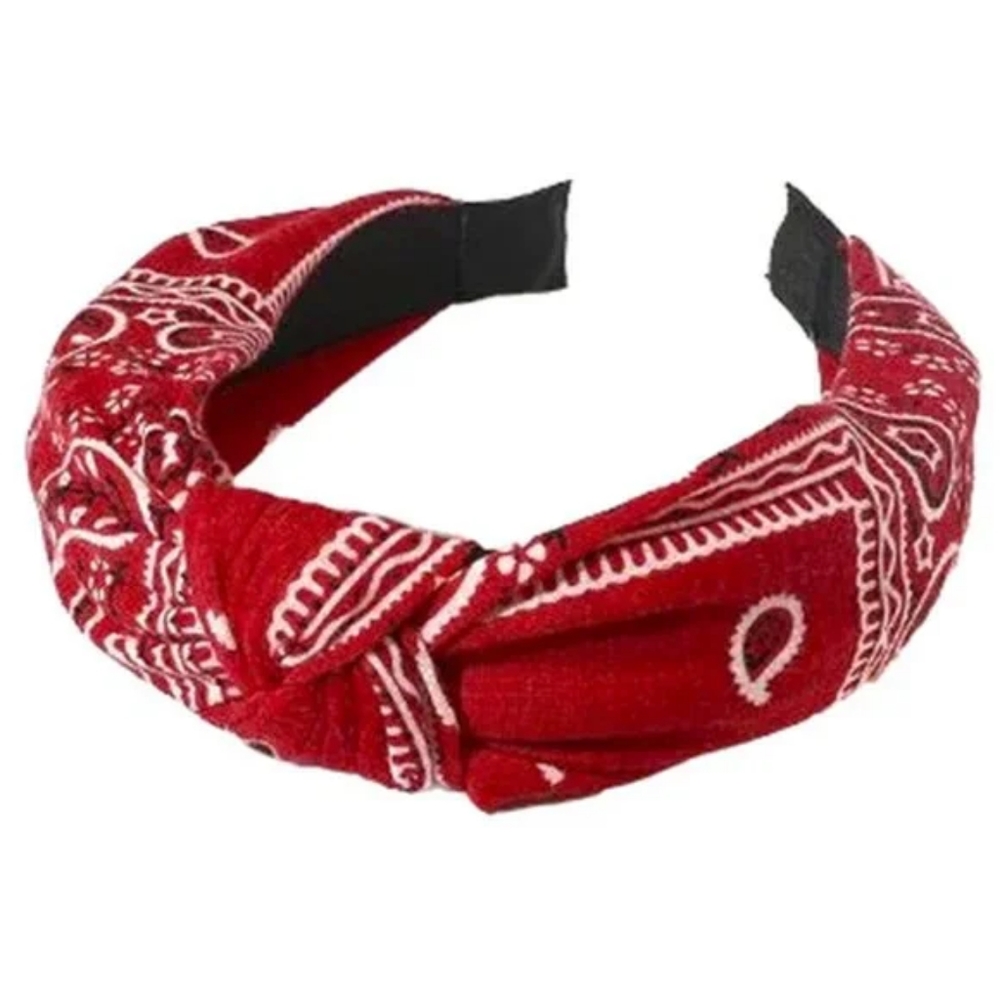 Bandana Print Knot Top Headband